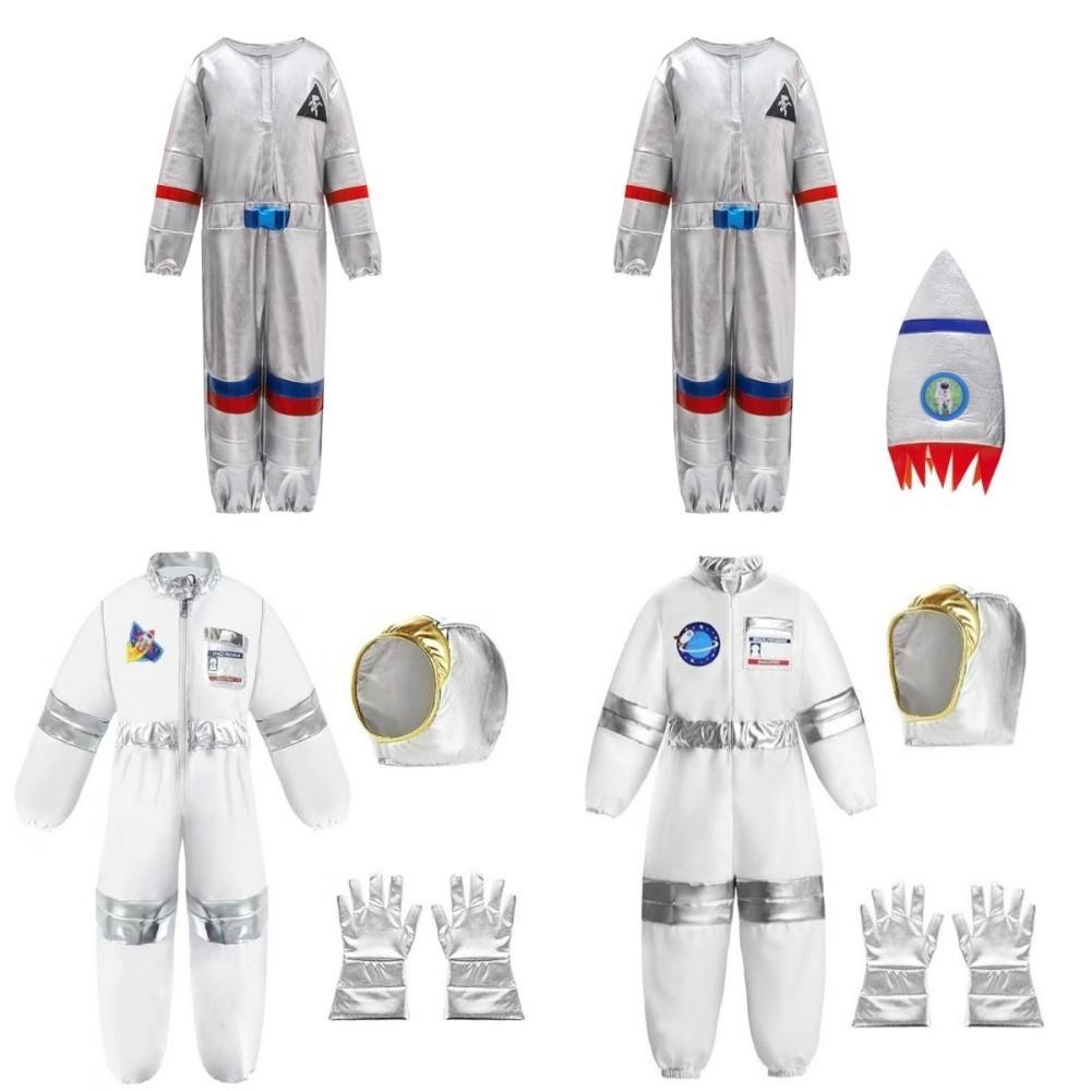 Space Theme Pilot Role Play Costume Kids Pilot Costume Halloween Costume Set Stage Performance