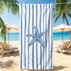 Red White Vertical Stripe Ciao Bella Letter Printed Beach Towel Quick Dry Sand Resistant Absorbent Towel For Pool Swimming
