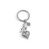 PYNASA 3-Tone Set Stainless Steel I Love U Heart Keychain, Cute Inspirational Love Charm Valentine's Day Keychain Accessory, Car Key Ring, Backpack,