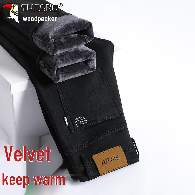 TUCANO Men s Winter Fleece-Lined Straight-Leg Stretch Jeans 29