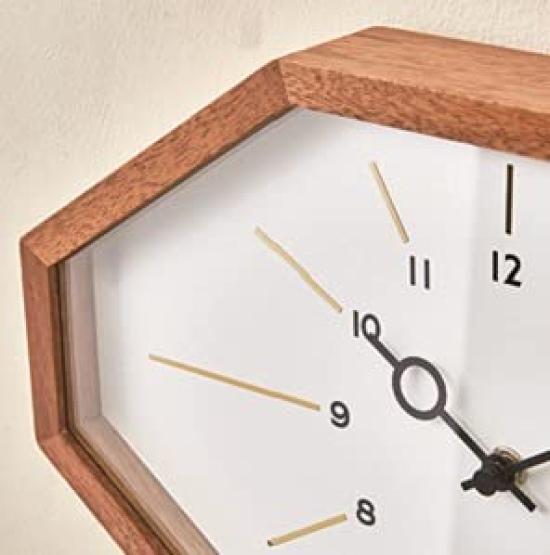 Interform Wand Belmonte Breite 33cm x Höhe x Tiefe Uhr, Funkgesteuert, CL-3024WH, Weiß/Gold Holz, Maße 21,5cm 4,5cm