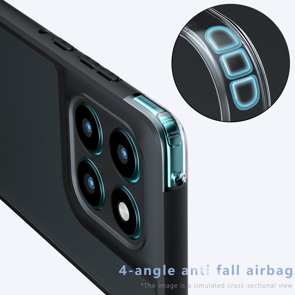 For Motorola Edge 60 5G/60 Fusion 5G Case Skin-Touch TPU+PC Matte Phone Shell,Transparent Black