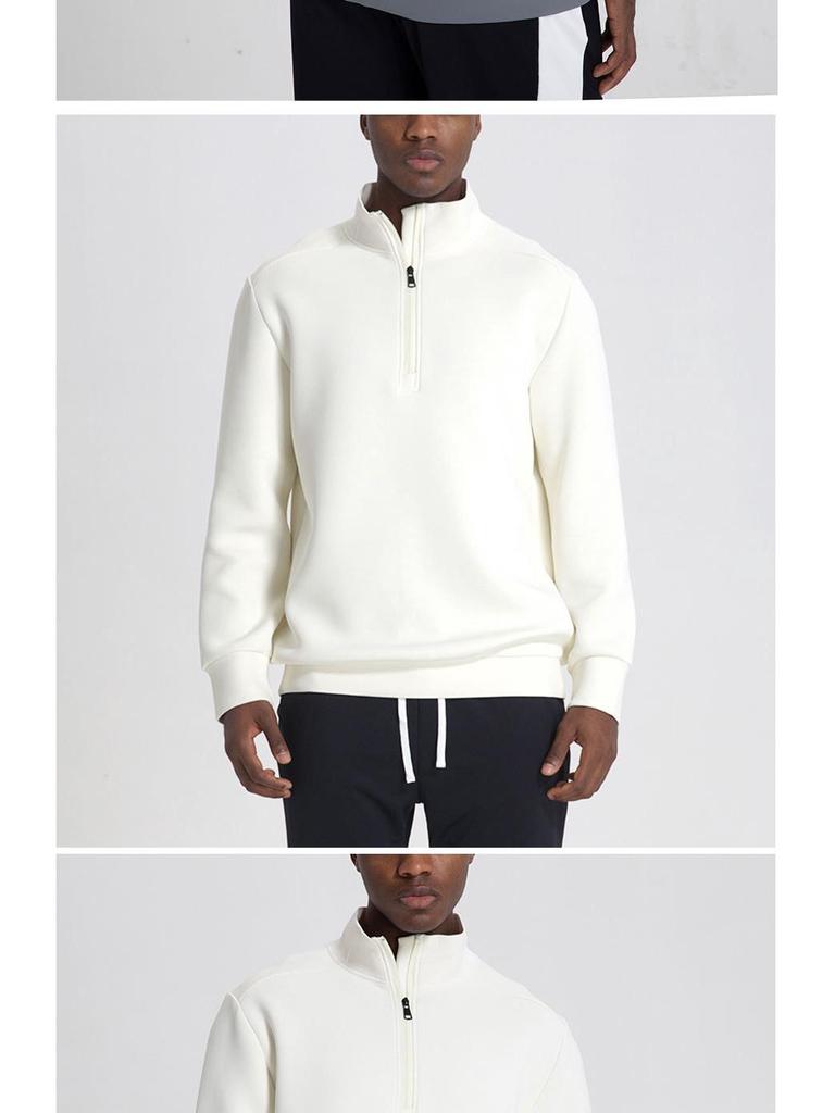 Men's Winter Half-Zip Quick-Dry Basketball Training Jacket, Fitness & Running Long Sleeve Top