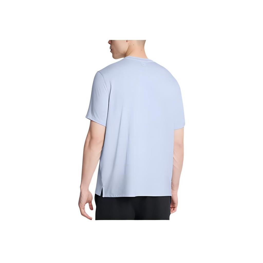 Under Armour Meridian Solid Color Crew Neck Quick Dry Short Sleeve T-Shirt Men Tops Blue 1386973-464