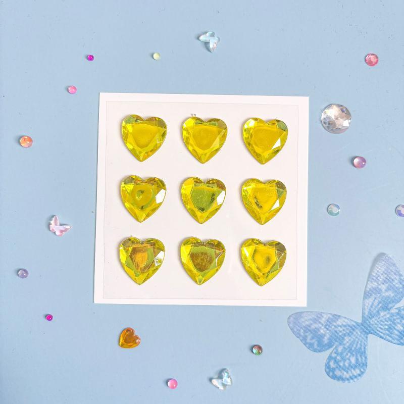 3D Heart Diamond Sticker Crystal Diy Handmade Material Desktop Decoration Phone Case Camera Kawaii Stickers Cup Laptop Decor