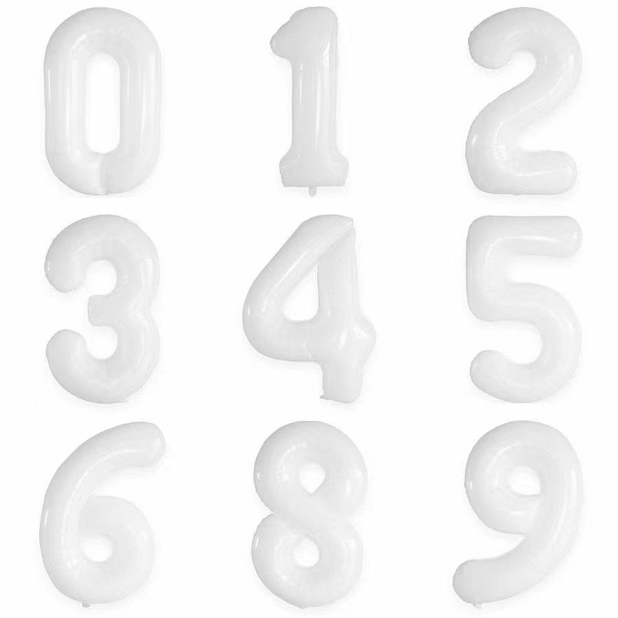 32-Inch White Digital Balloon for Birthdays, Proposals, and Parties
