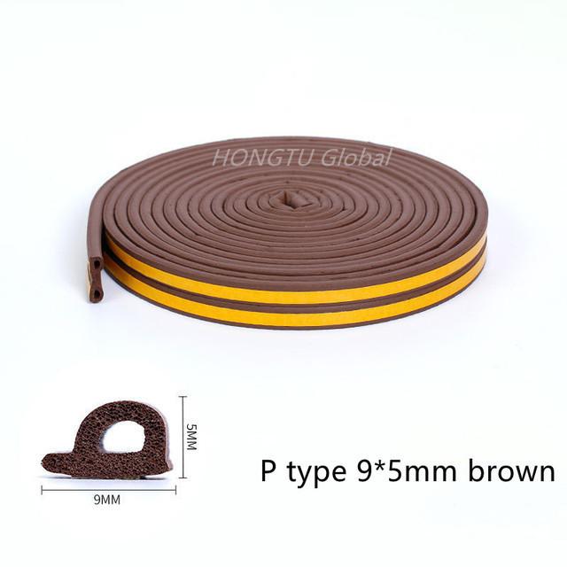 Rubber Foam Window Door Seal Self Adhesive Windproof Tape Door Joint Filler Collision Avoidance Soundproof Sealing Strip