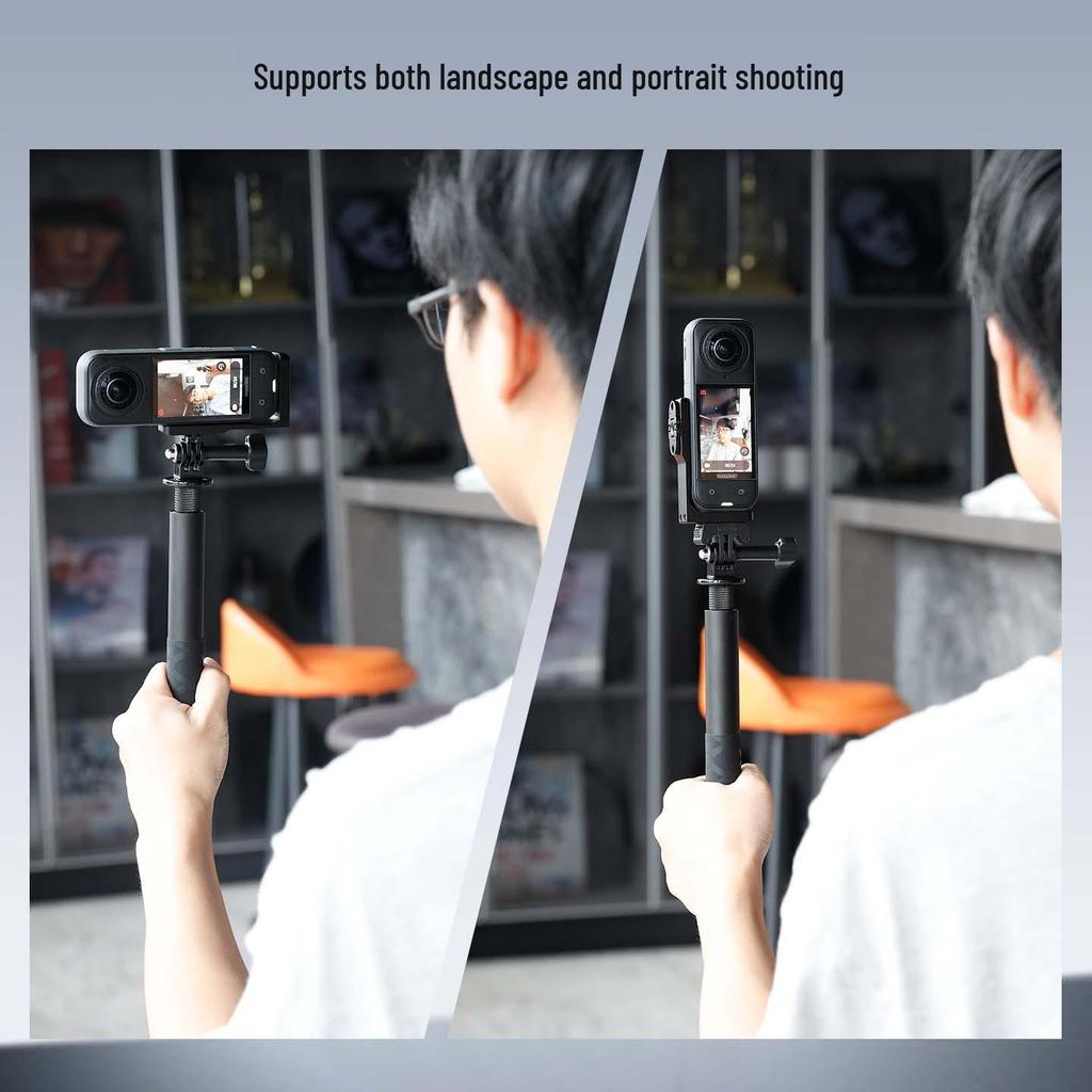 Clip Staffa di Montaggio Orizzontale Insta360 X3/X4/X5 per Action Cam