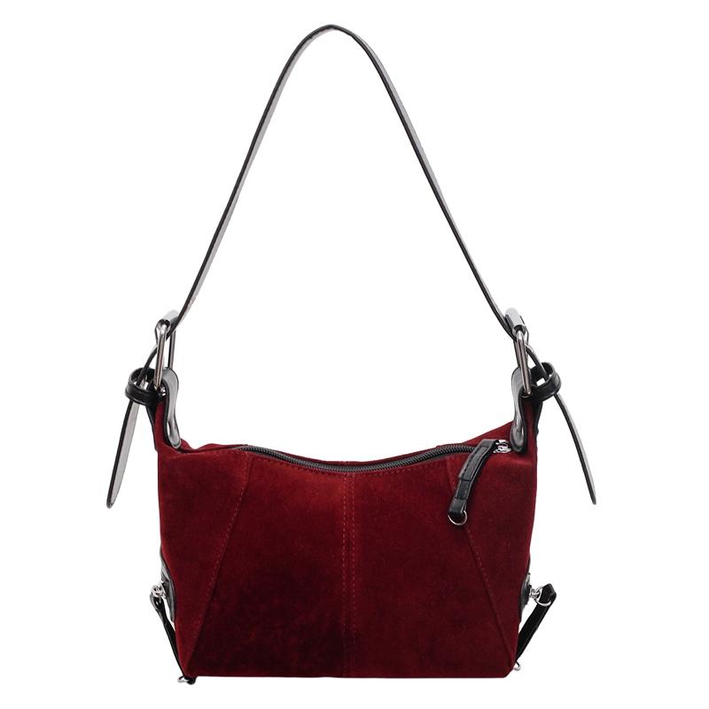2026 Autumn Winter New Faux Suede ZIPPER Shoulder Bags High Capacity Solid Color Versatile The Single Design Women's Handbags