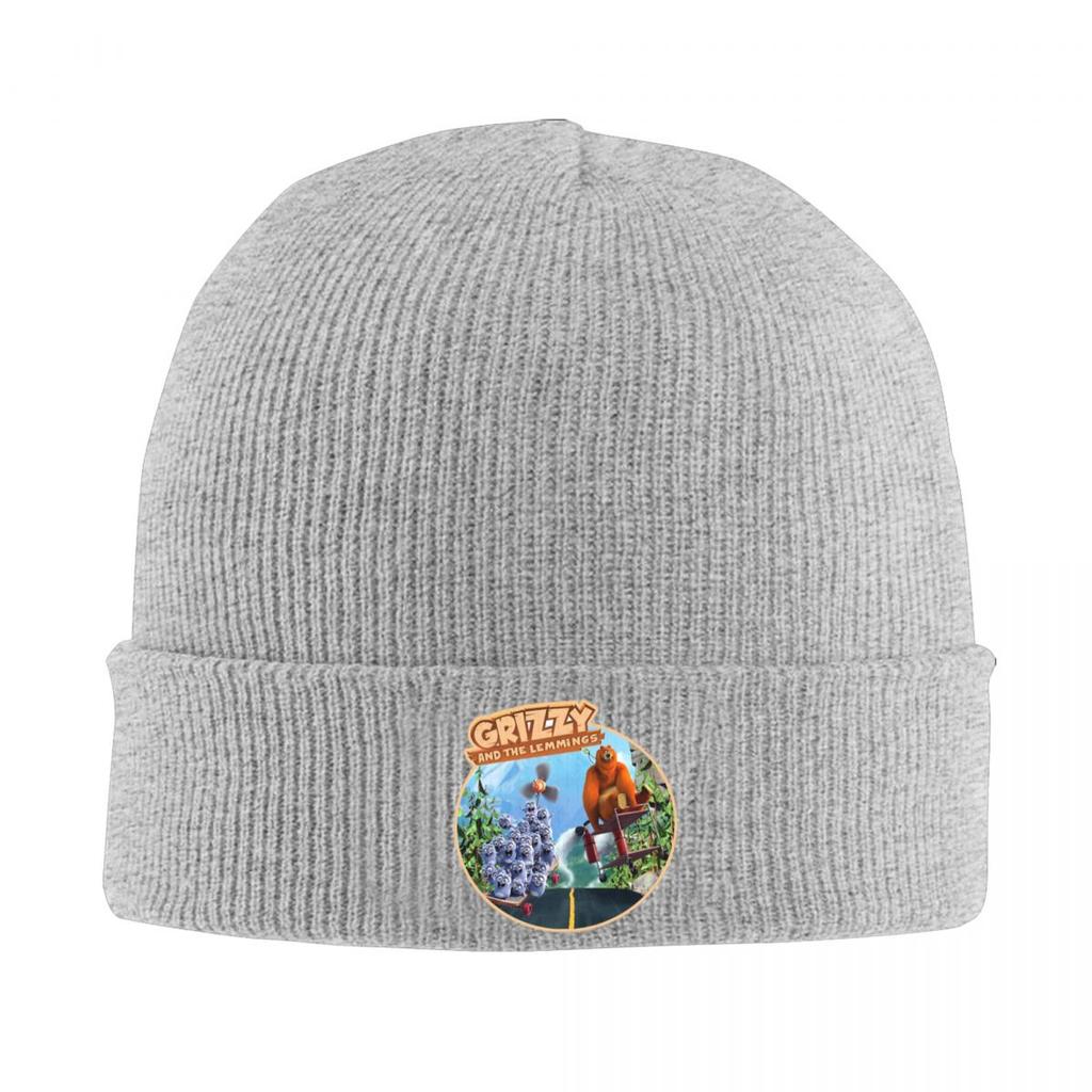 Grizzy And The Lemmings Warm Knitted Cap Winter Knit Bonnet Hat Skullies Beanies Hip Hop Caps for Unisex