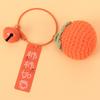 Handmade Crochet Persimmon & Peanut Keychain Pendant - Backpack Accessories & Small Gifts