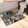 1pc Polyester 2D Flat Printing Star Wars Doormats Star Wars Flannel Floor Carpet, Soft Non-Slip Mat for Living Room Bedroom, C
