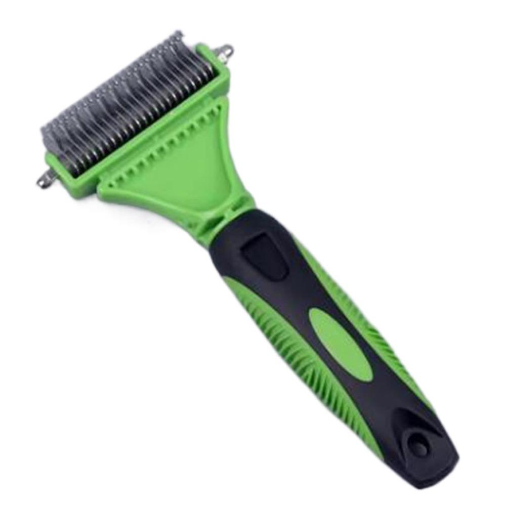 Stainless Steel Two-Sided Shedding Comb Two-Sided Shedding Hair Remover Comb  For Dog Cat
