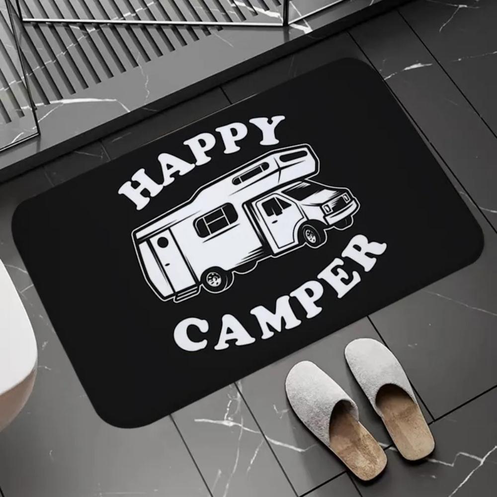

Whimsical Camper Van Pattern Doormat Cheerful Outdoor Adventure Theme Non Slip Rug for Bedroom Kids Room Living Room Floor Mat 30x50cm