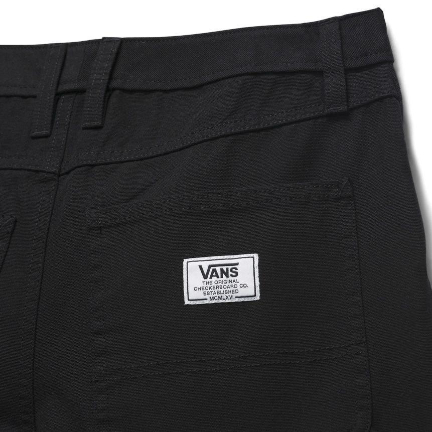 Vans Mid-Rise Solid Color Straight Leg Casual Pants Women Bottoms Black VN0A5JHJBLK