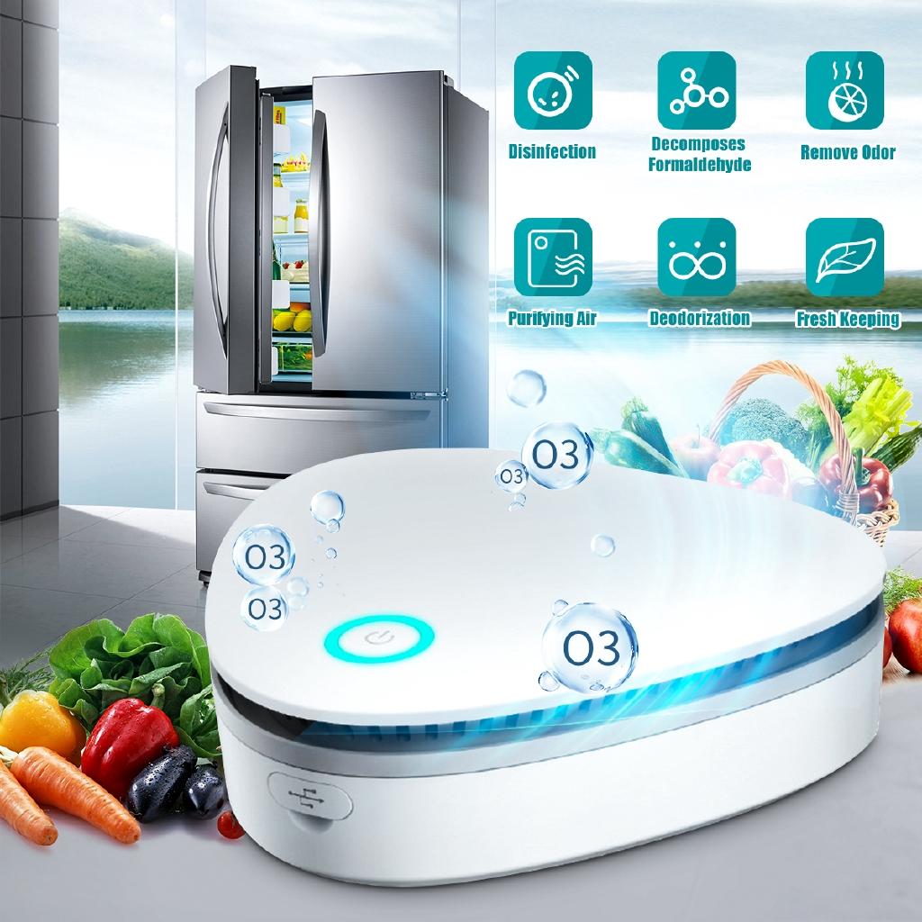 Mini Car Air Purifier Humidifier Ozone Generator Deodorizer Fridge Purification for Refrigerator Deodorizer Pet Home Toile