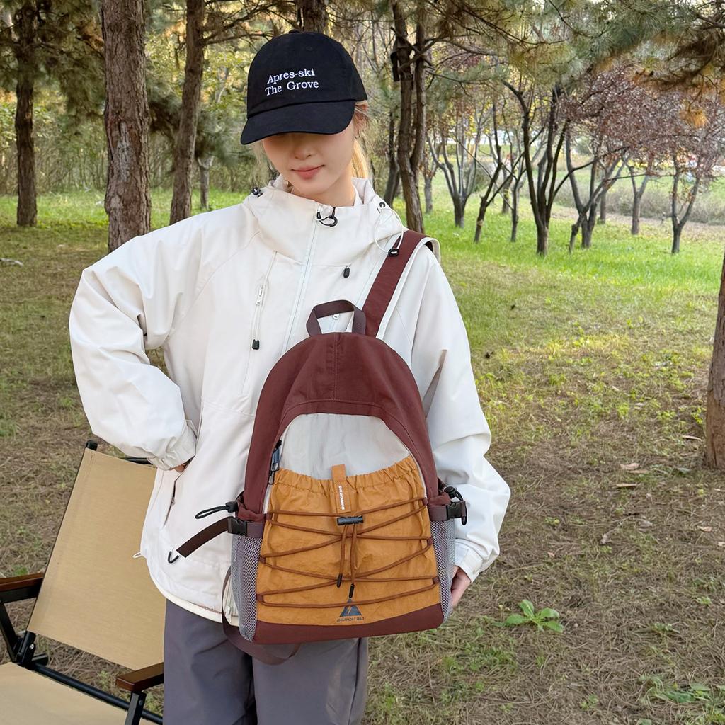 Contrasting Color Design Mountaineering Bag Lightweight Large Capacity Unisex Outdoor Travel Leisure Outdoor Backpack Women