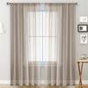 1pc Modern Solid Colour Sheer Curtain, Rod Pocket Curtains for Living Room Bedroom, Home Decoration, French Window Screen