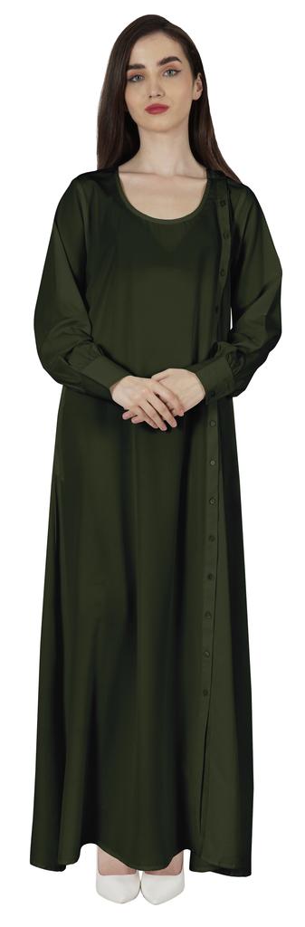 Bimba Women Islamic Prayer Dress With Hijab Cuff Sleeves Traditional Muslim Abaya
