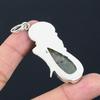 Natural Moss Prehnite Gemstone Pendant 925 Sterling Silver Jewelry For Girls