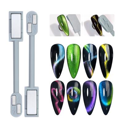 Nail Art Double Head Lightning Magnet Strip Cat Eye Nail Polish Special Thickened Upgraded Version Powerful Large Magnet Tool