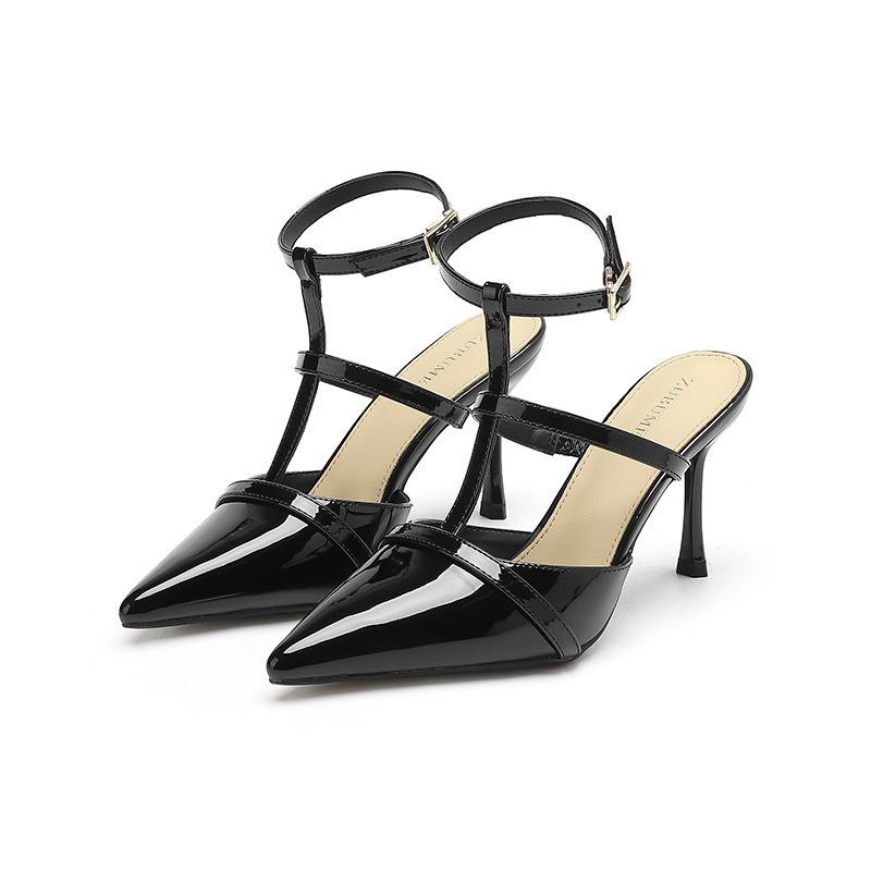 1-11 Pointed High-heeled Sandals Women and Women's Summer New Thin-heeled High-heeled Shoes Sexy Bag Head Empty Single Shoes