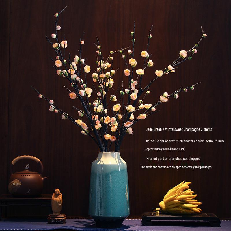 Artificial Plum Blossom Arrangement for Home Décor & Photography