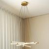 LED Ceiling Lamp, 50W, 5 Adjustable Light Tubes, Adjustable, Ceiling Light for Living Room, Dining Room, Kitchen, Gold+White