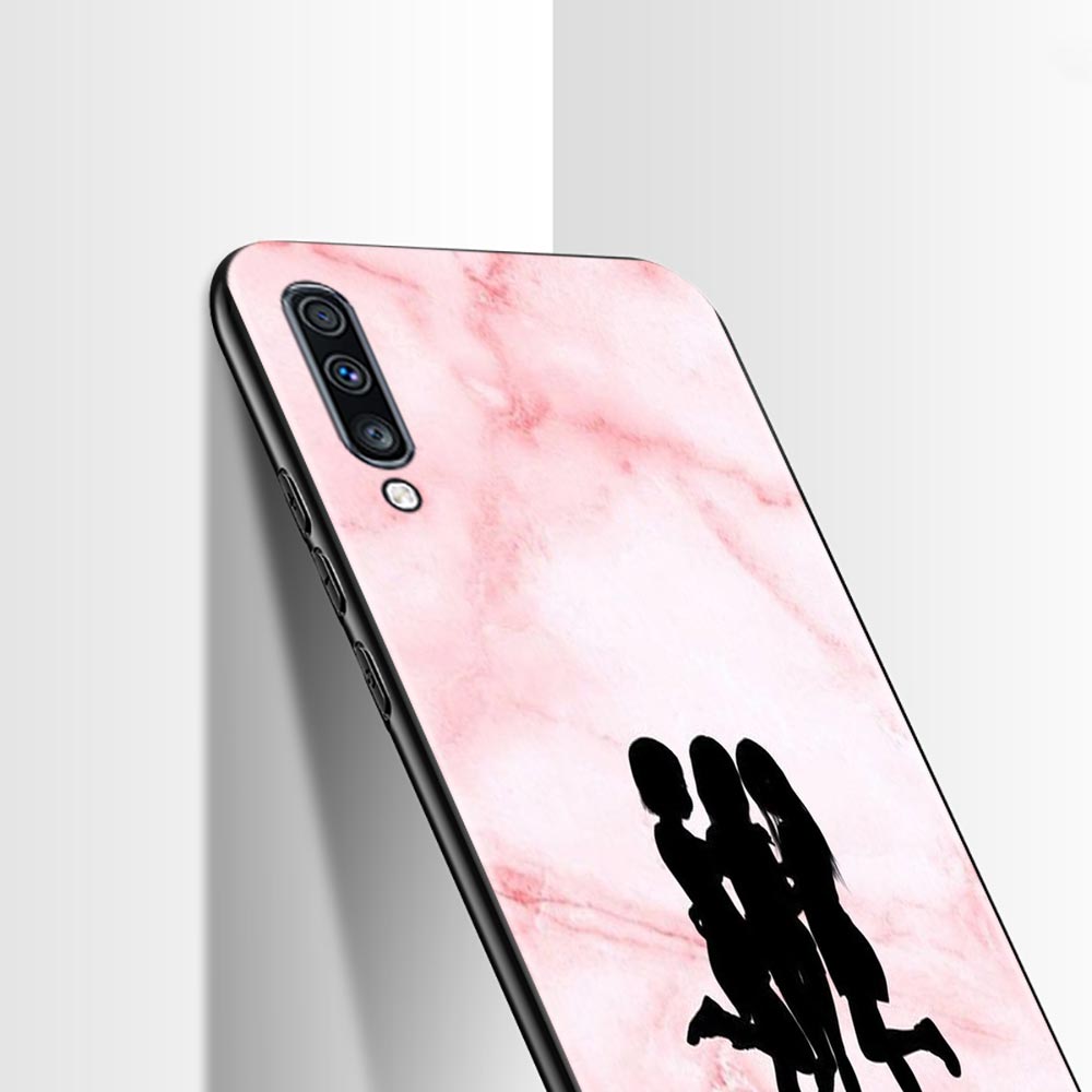 Husa de telefon din silicon cu flori de marmura roz pentru Samsung Galaxy A50 A70 A10 A20e A30 A40 A20s A10s A10e A80 A90 A60 A30s