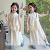 2025 New Summer Chinese-Style Hanfu Qipao Set for Girls