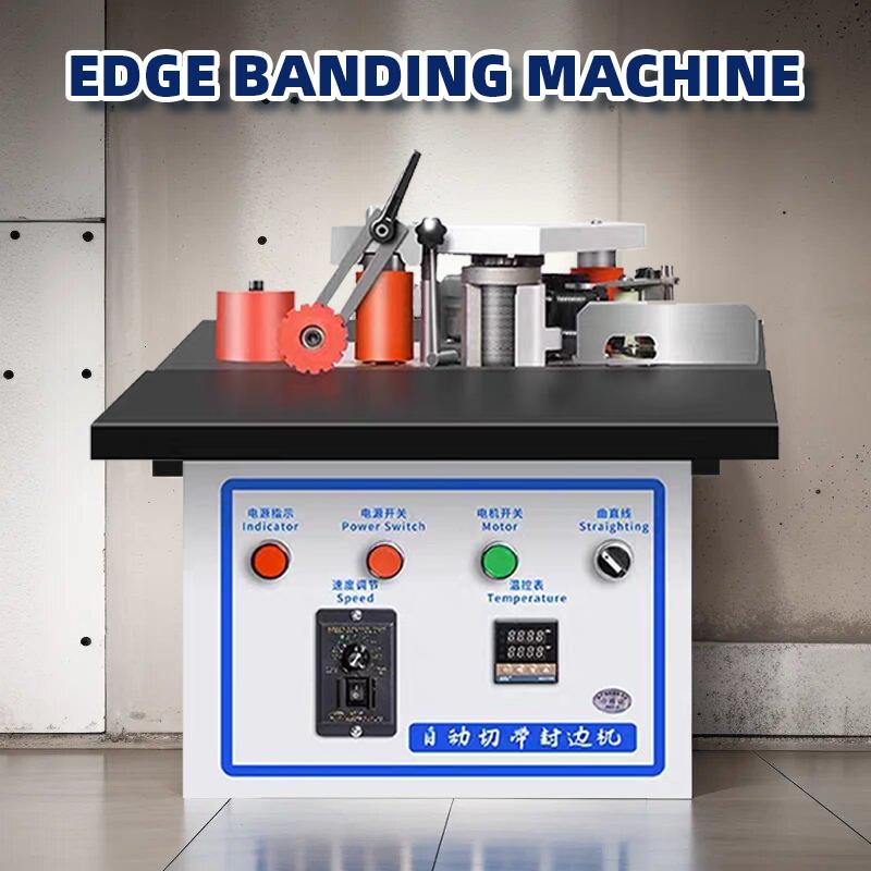 Electric Edge Banding Machine Automatic Broken Belt Speed Control Wood Cutting PVC Curved Straight Edge Banding Machine