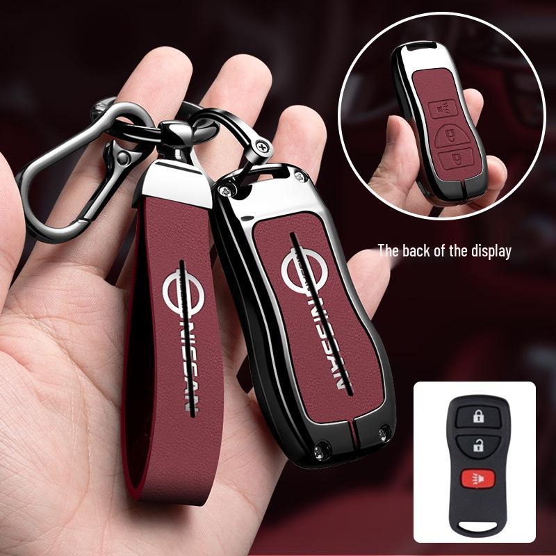Metal Keychain Cover for Nissan Qashqai, X-Trail, Tiida, Kicks, Murano, Sylphy, Terra