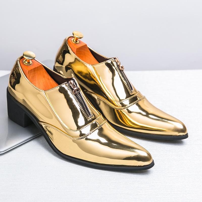 Fashion Luxury Brand Men Leather Shoes Fashion Business Casual Shoes Designer Pointed Dress Shoes for Men Banquet Party Wedding Footwear