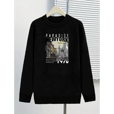 Unisex Classic Crew Neck Sweater, Soft Fabric, Regular Fit, Casual Daily Wear