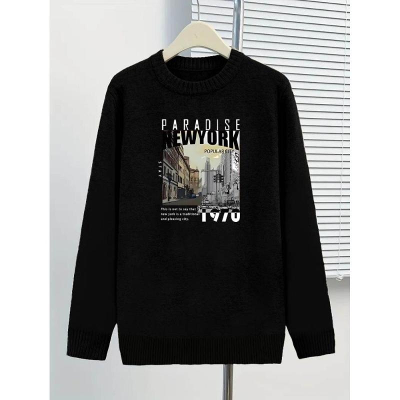 

Unisex Classic Crew Neck Sweater, Soft Fabric, Regular Fit, Casual Daily Wear XXL чёрный