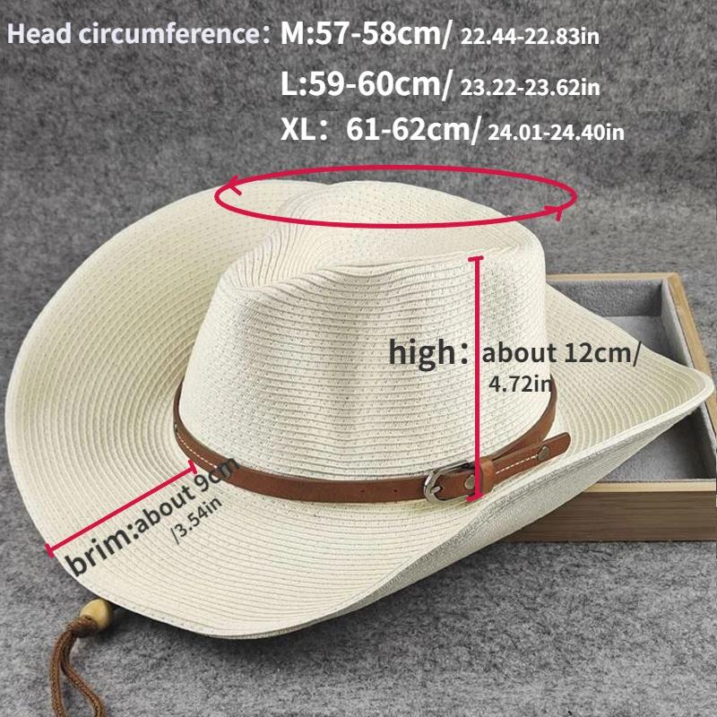 Women Summer Outdoor Foldable Beach Hats Big Size 62Cm Cowboy Hat Men Jazz Straw Hat Uv Sun Protection Travel Fashion Sun Hats