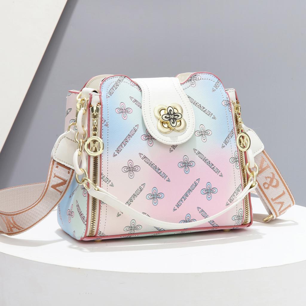 Bag women's bag 2025 new trendy fashion handbag summer versatile shoulder messenger bag bucket bag women