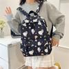 Cute Line Puppy Dog Print Backpack Large Capacity Schoolbag  Delicate Personality Trendy Student Bags Casual Travel Bags