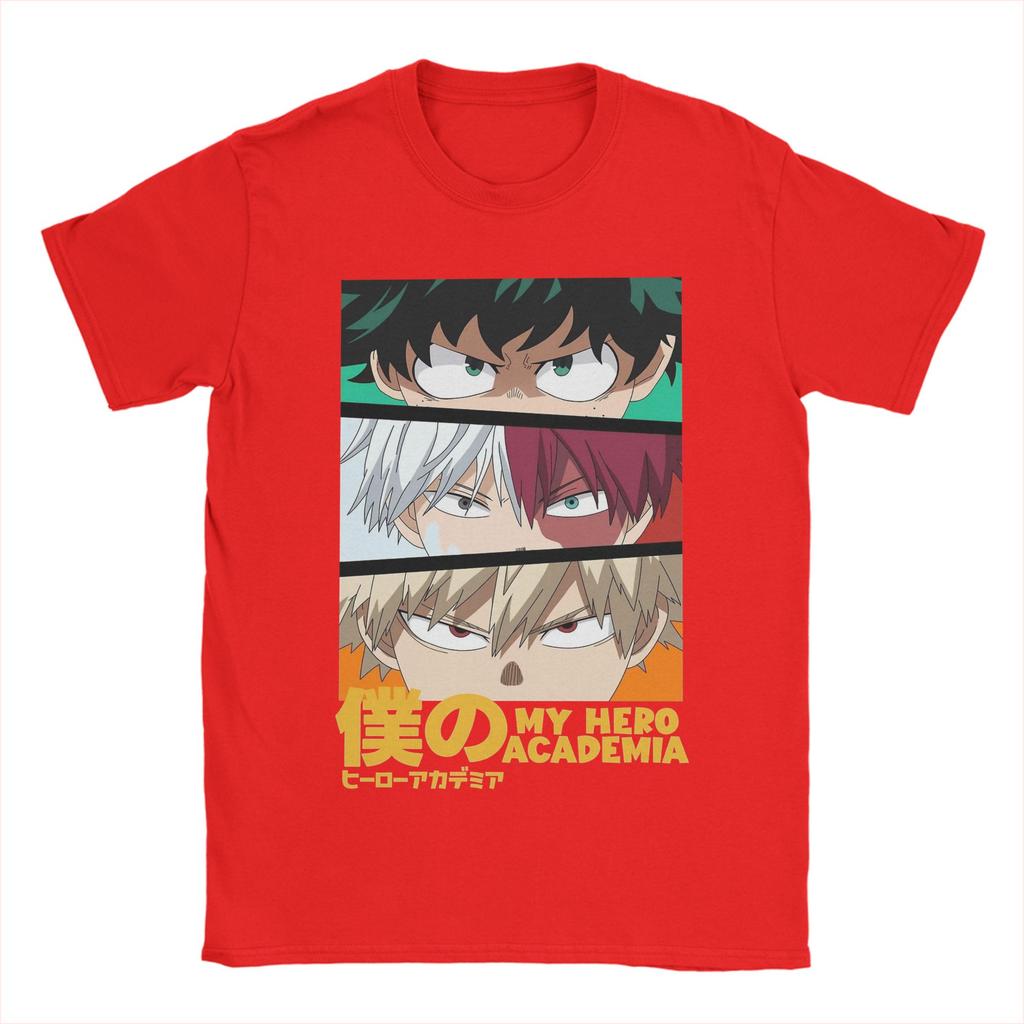Anime Hero Eyes My Hero Academia T Shirts Men 100 Cotton Novelty TShirt O Neck Tee Shirt Short Sleeve Clothes Plus Size