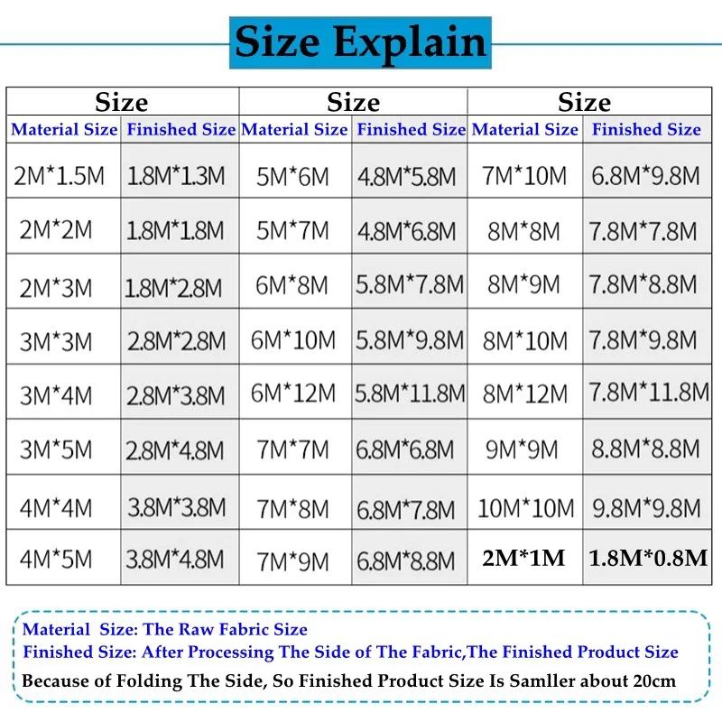 140~180GSM Outdoor Rainproof PE Tarpaulin Camping Tent Mat Gazebo Canopy Awnings Garden Furniture Cover Wateproof Sun Shade Net