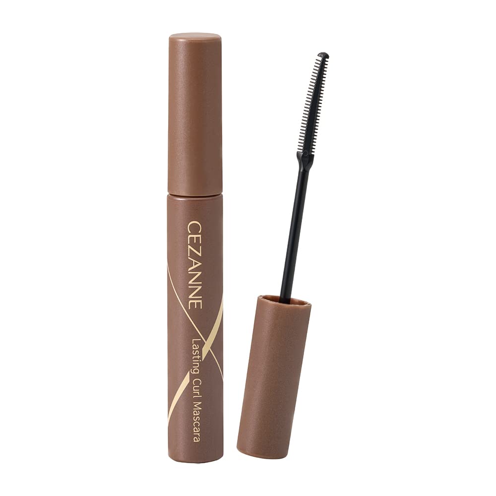 CEZANNE Long-Lasting Curl Mascara 02 Brown 5.0g Fiber-Infused Double Comb Strong Curl