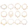 Elegant Shell Crosses Necklace Jewelry Accessory for Women with Gold Charm and Bohemians Summer Seashells Designs