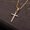 European and American Popular Jewelry, Rhinestone-inlaid Cross Necklace, Simple and Fashionable, Cross and Versatile Hanging
