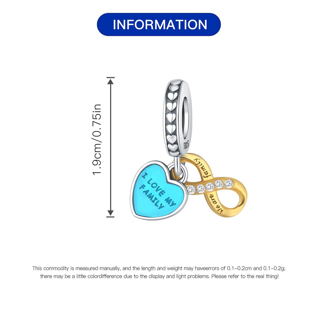 Bead Components Copper Metal Charm Bead Components Authentic Original Infinity Heart Pendant Bead Component Bead Components Compatible With Bracelet