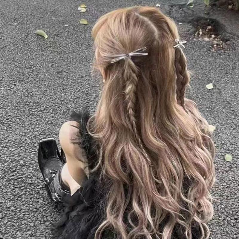 2pcs Korean Style PU Leather Bow Hair Clip Simple Versatile Delicate Y2k Girls Bobby Pin Sweet Charming Hair Accessories