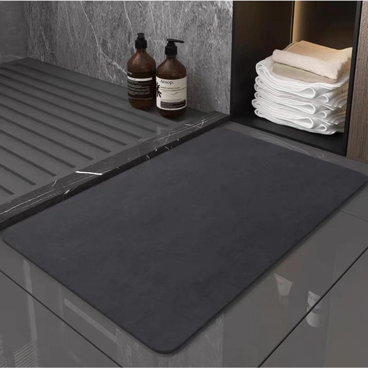 

Простой коврик для диатомовой грязи, впитывающий нескользящий коврик для туалета, грязный быстросохнущий коврик для ванной комнаты 40 * 60Cm (diatom mud)