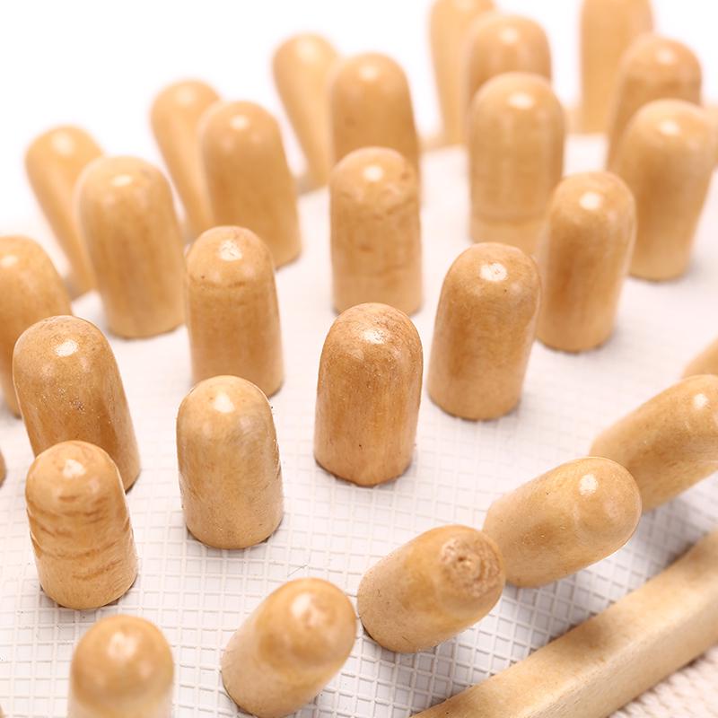 Hand-Held Natural Wood Massager Body Brush Cellulite Reduction Slimming Massager