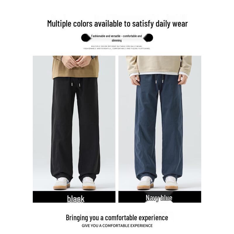 CHOCOOLATEit Men's Loose Straight Thermal Cotton Cargo Pants