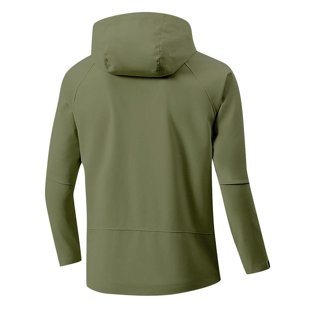 Women's Solid Color Long Sleeved Hooded Outdoor Suit Windproof And Waterproof Thin Jacket