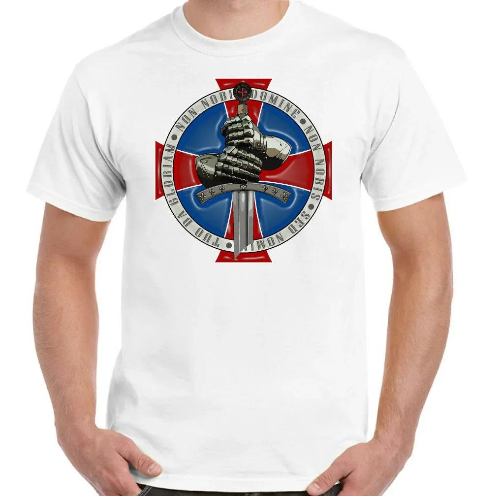 Knights Templar The Crusader Cross Badge TShirt 100 Cotton ONeck Summer Short Sleeve Casual Unisexs Tshirt Size S3XL